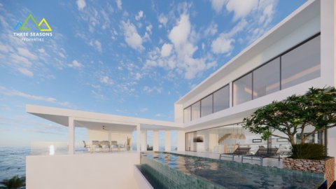 Modern design 3 bed pool villa with absolute sea view