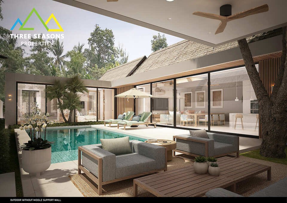 Brand New 3 bed pool villa minutes from the beach