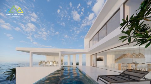 Modern design 3 bed pool villa with absolute sea view