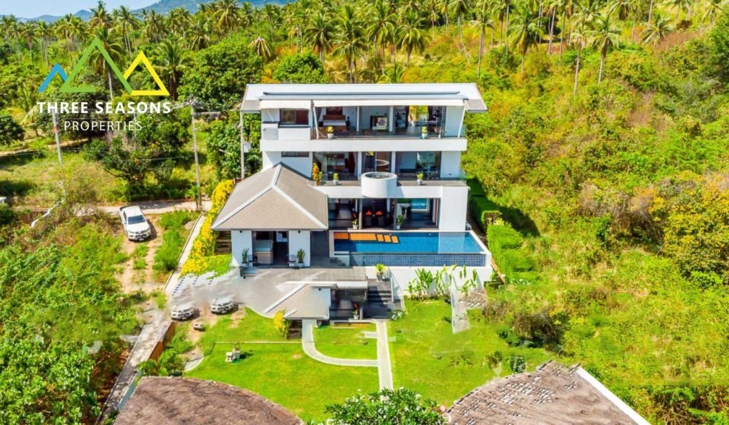 7 bedroom villa for sale, sea. view pool villa Bang Rak, Sea view pool villa for sale Koh Samui