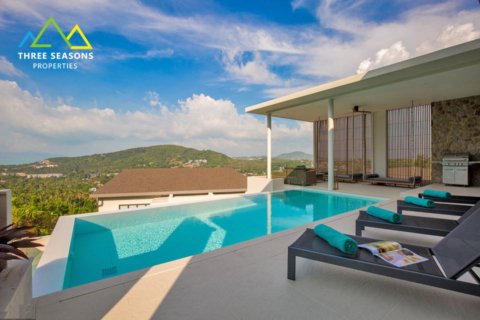 Luxury 5 bed Sea view pool villa in Bophut