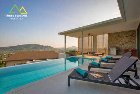 Luxury 5 bed Sea view pool villa in Bophut