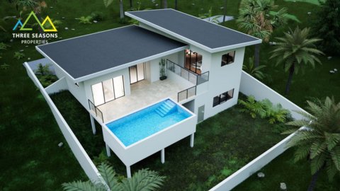 Mountain view villa with panoramic view for sale in ko samui