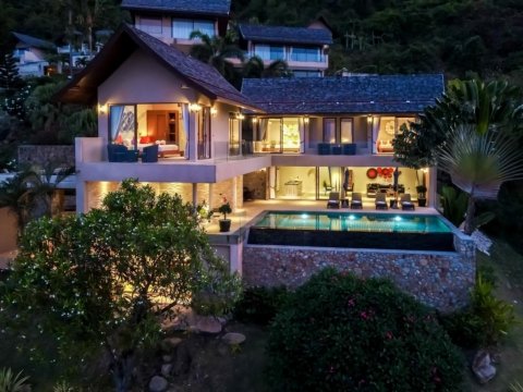 Panoramic sea view villa for sale koh samui