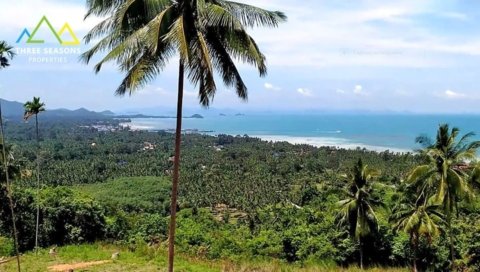 Majestic sea view sunset, 5 rai in Baan Makham, in Koh samui