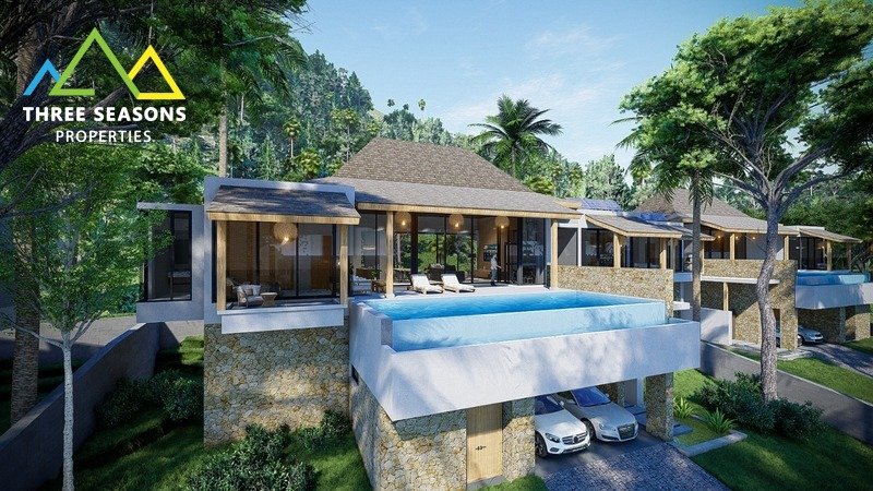 Entryway of a luxury villa in Samui Grand Park Forest