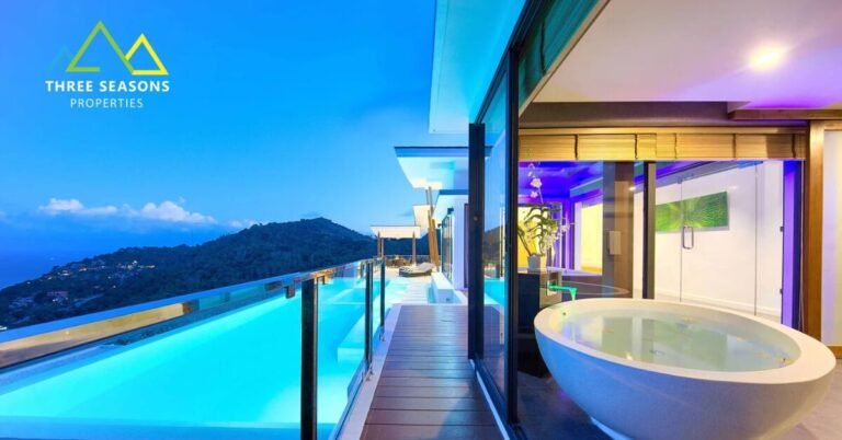 Magnificent 4 bed sea view villa view from the pool