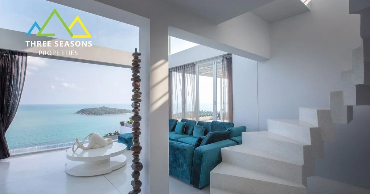 Ultra modern 5 bed sea view pool villa close to the beach