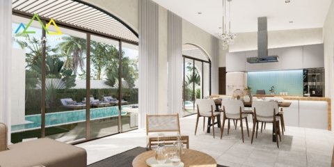 Modern Mediterranean 3 beds pool villa