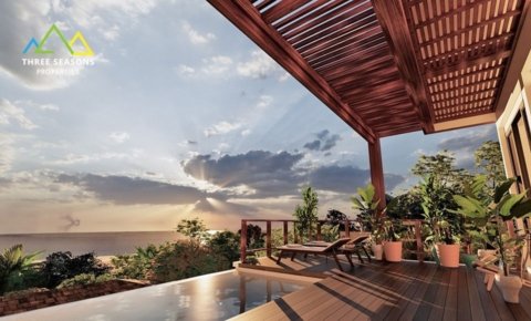 New stunning 3 beds villa in prime location and panoramic sea view in Koh Samui