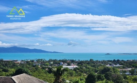 New stunning 3 beds villa in prime location and panoramic sea view in Koh Samui