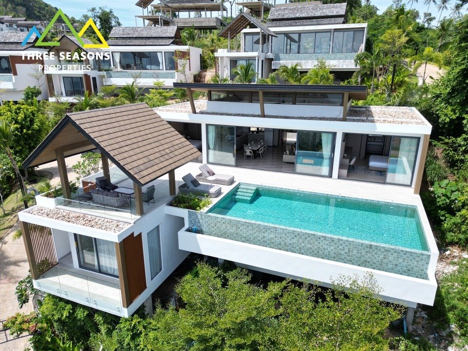 sea view 3 bedroom villa bang por with private pool and terrace