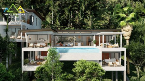 Amazing sea view 4 beds villas project for sale in ko samui - chaweng